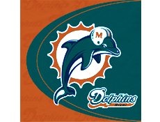 Miami Dolphins Lunch Napkins