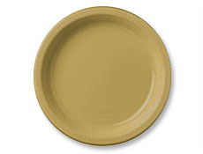7 inch Gold Plastic Plates
