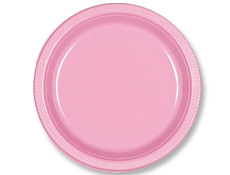 10 1/4 inch New Pink Plastic Plates
