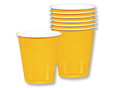 Yellow 16oz. Plastic Cups