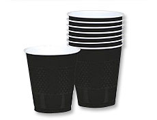 Black 16oz. Plastic Cups