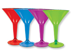 Jewel Tone Martini Glasses