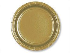 7 inch Gold Paper Dessert Plates
