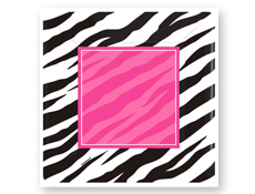 Zebra Party 10 inch Square Plates