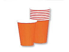 Orange 9oz. Paper Cups
