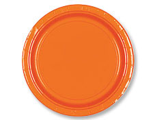 10 1/2 inch Orange Paper Plates