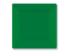 10 1/4 inch Green Square Paper Plates