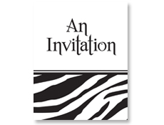 Zebra Print Invitations
