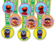 Sesame Street Mini Award Medals