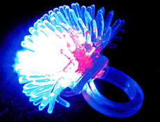 2 inch Flashing Porcupine Ring Assorted