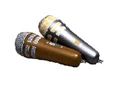 Inflatable 10 inch Silver & Gold Microphone
