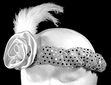 Silver Roaring 20s Sequin Headband
