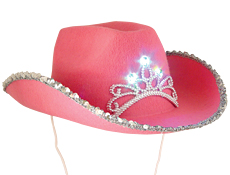 LED Pink Tiara Cowboy