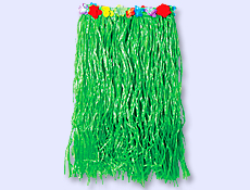 Green Flowered Hula Skirt