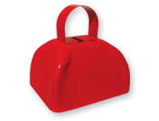 6 inch Jumbo Cow Bell - Red