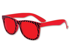CHECKERED GLASSES - RED