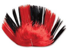 Red & Black Mohawk Wig