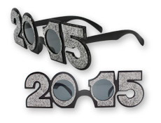 2015 Silver Glitter Glasses