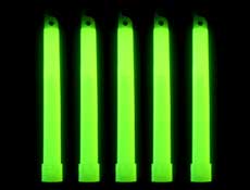 25 Green 6 inch Lightsticks