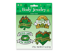 St. Patrick's Day Glitter Body Jewelry