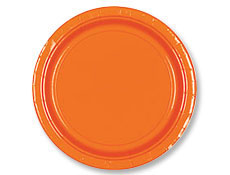 7 inch Orange Paper Plates