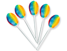 Sugarfree Rainbow Lollipops
