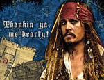Pirates of the Caribbean Thank You Notes