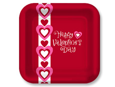 Hearts in a Row 9 inch Plates