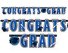 Blue Graduation Giant Letter Banner