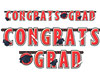 Red Graduation Giant Letter Banner