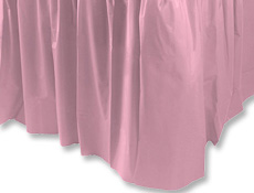 New Pink Plastic Table Skirt