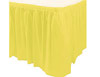 Light Yellow Plastic Table Skirt