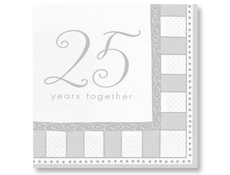Silver Anniversary Lunch Napkins