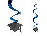 Blue Graduation Swirl Danglers