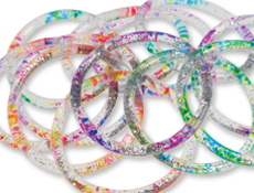Rainbow Glitter Water Bracelets