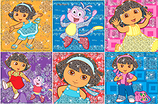 Dora Glitter Stickers
