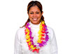 36 inch Solid Silk Flower Leis Assorted