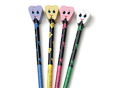 6.5" Smile Tooth Pencil/Erase