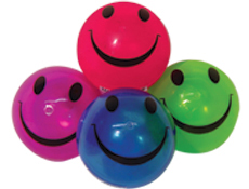 55mm Smiley Face Comet Ball Assorted Colors