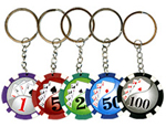 Poker Chip Keychains Assorted