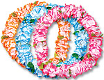 36 inch Deluxe Silk Flower Leis with Leaf Assortment