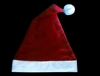 S71272 - Santa Hat With Light Up Pom Pom