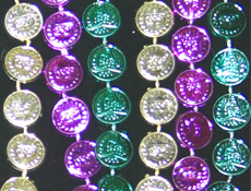 Mardi Gras Coin Bead Necklaces