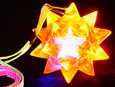 LED Blinking Star Ball Necklace
