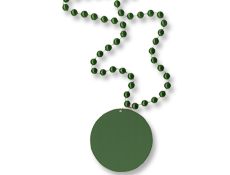 33 inch Green Medallion with Beads
