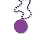 33 inch Purple Medallion with Beads