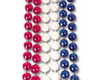 33 inch Red White & Blue Beads